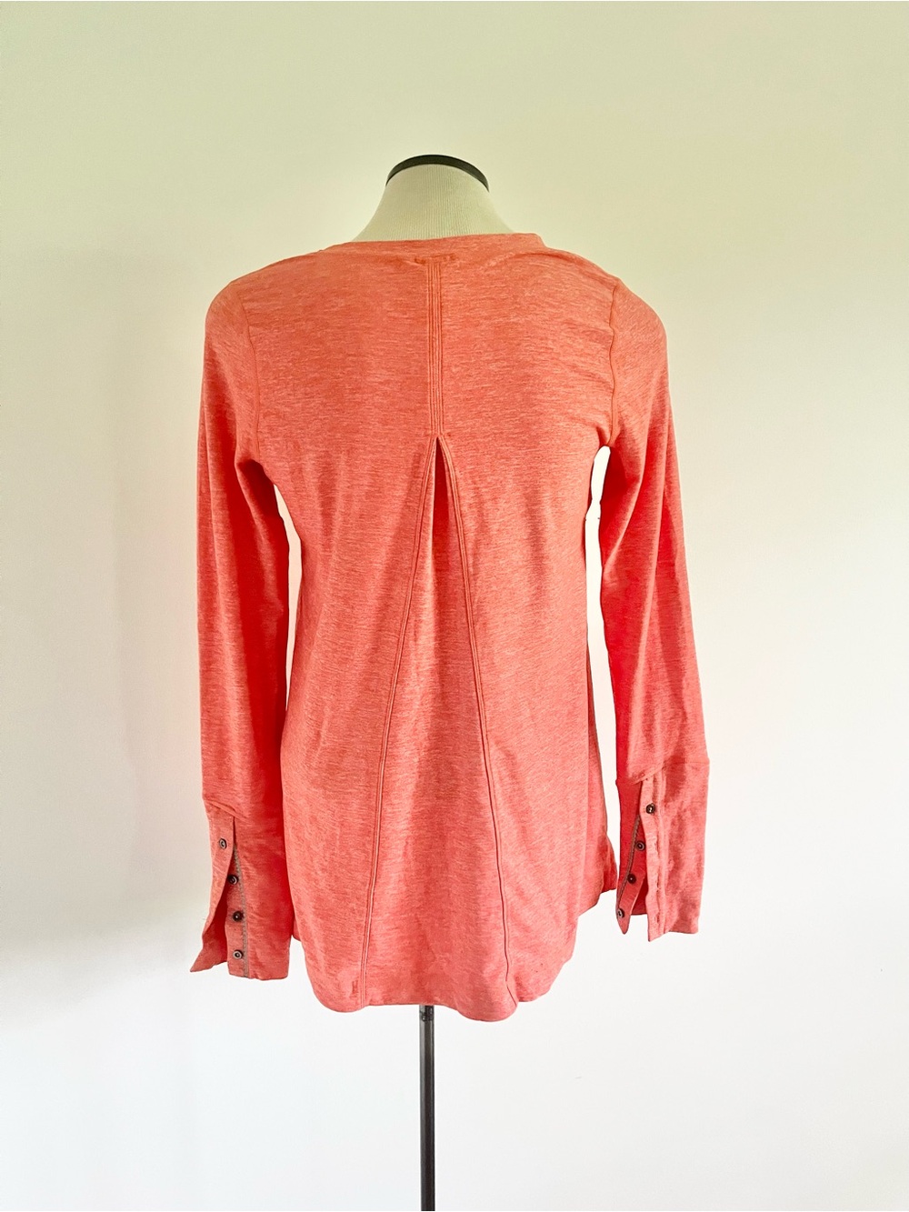 Lululemon Ride On Henley Long Sleeve Heathered Orange Top size 6 - Picture 5 of 12